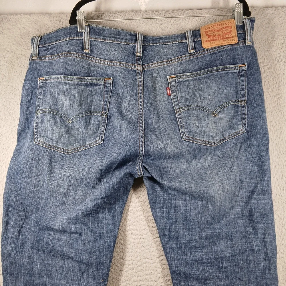 Levi's 514 Straight Fit Jeans Men's 40x30 Medium Wash Denim